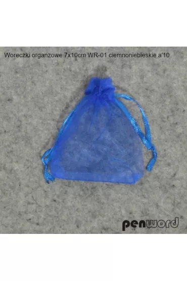 Woreczki organzowe ciemnoniebieskie