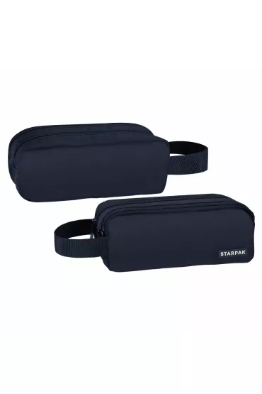 Starpak Pi�rnik saszetka 2 zamki Navy blue