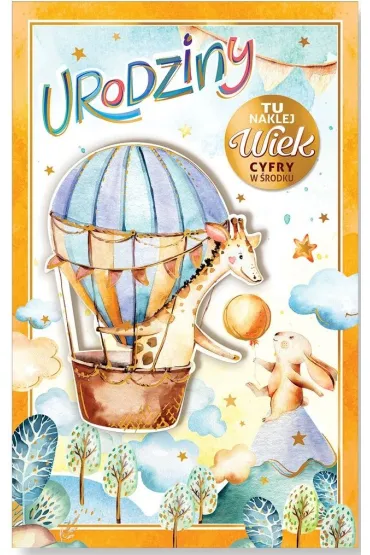 AbCard Kartka okoliczno�ciowa Urodziny (wymienne cyfry)