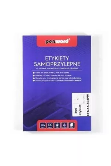 Penword Etykiety samoprzylepne A4 2x210x148mm 40000 szt.