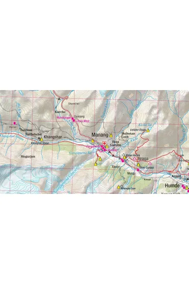 Mapa trekkingowa Annapurna i Dhaulagiri 1:110 000
