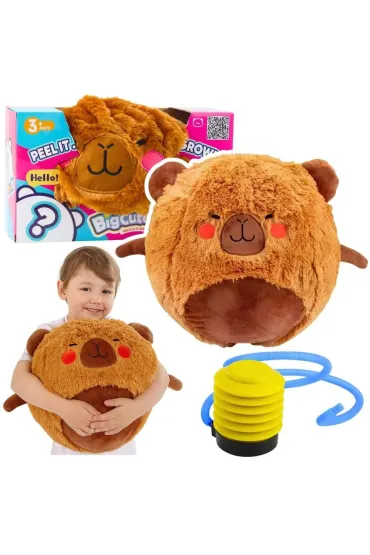 Pi�ka do skakania Kapibara br�zowa + pompka 50cm LeanToys