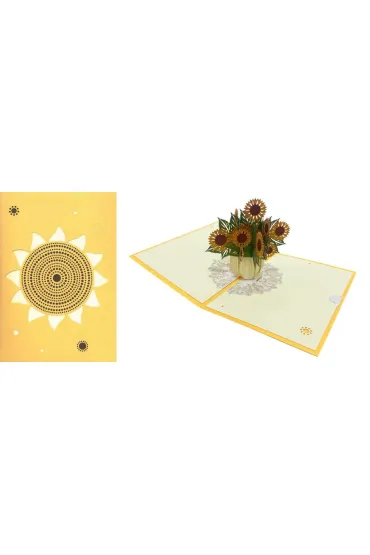 DaVinci Karnet + koperta POP-UP S�oneczniki 12x18cm