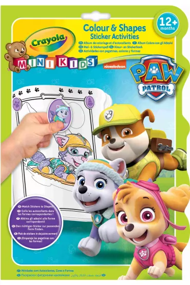 Kolorowanka Kszta�ty i kolory Psi Patrol CRAYOLA