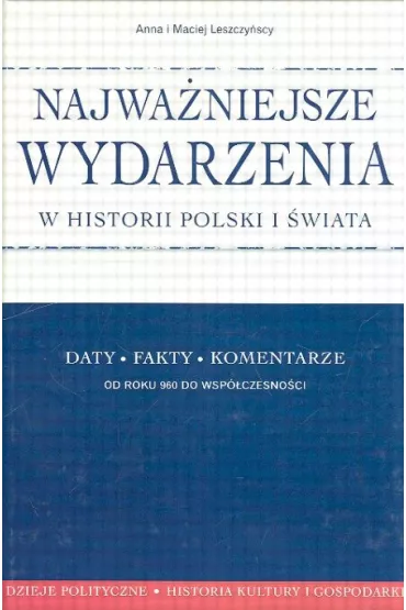 Najwa�niejsze wydarzenia w historii Polski i �wiata - Anna Leszczy�ska, Maciej Leszczy�ski