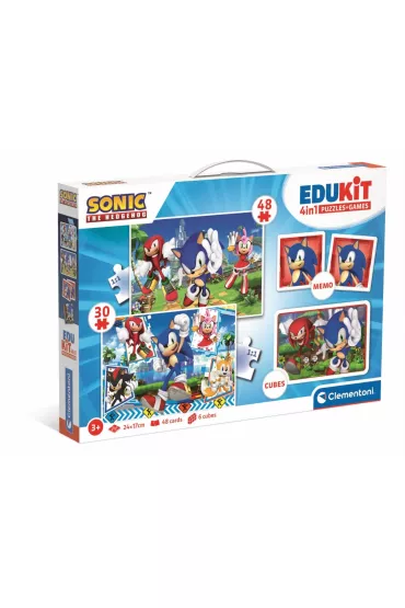 Puzzle 30+48 el. + Memo + 6 klock�w Edukit Sonic Clementoni