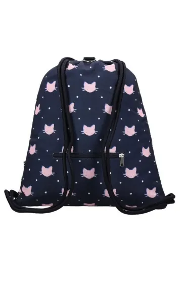 St. Majewski Plecak na sznurkach Meow w r�owe kotki SO-11 St.Right
