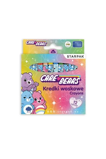 Kredki woskowe 12 kolor�w Care Bears STARPAK 580600