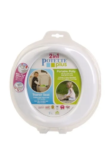 Potette Plus 2w1 Potette: Nocnik dla dziecka i nak�adka na toalet�, bia�o-niebieski