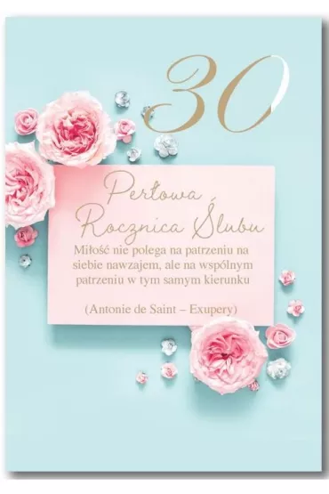 Trend Kartka okoliczno�ciowa Rocznica �lubu 30