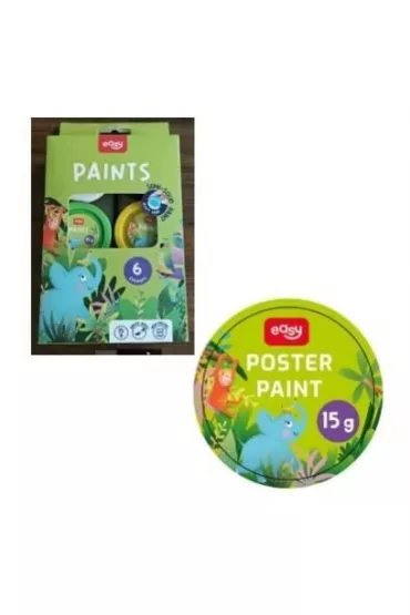 Easy Stationery Farby plakatowe 15g x 6 kolor�w EASY 6x15g