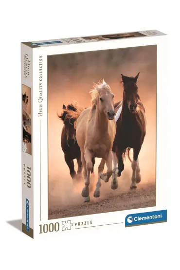 Puzzle 1000 el. Running horses Clementoni