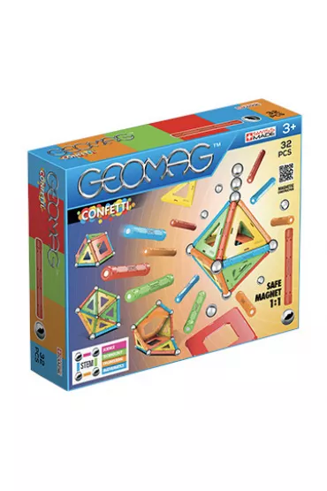 Geomag Confetti. Klocki magnetyczne. 32 elementy