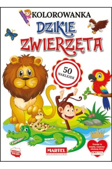 Kolorowanka z naklejkami. Dzikie zwierz�ta