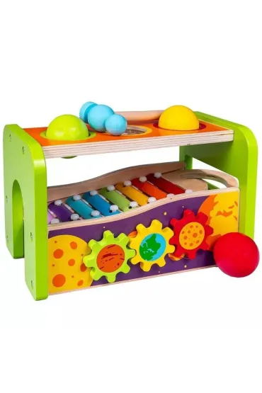 Zabawka edukacyjna Przybijanka Cymba�ki drewniane SMILY PLAY SPW84954