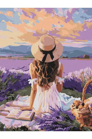 Ideyka Malowanie po numerach - W�r�d lawendy 30x40cm