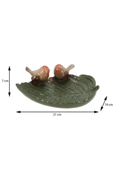 Esschert Design Poideko dla ptakw Li ceramiczny o wymiarach: 21x19x7 cm