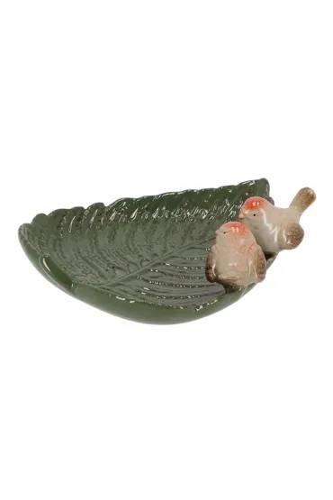Esschert Design Poideko dla ptakw Li ceramiczny o wymiarach: 21x19x7 cm