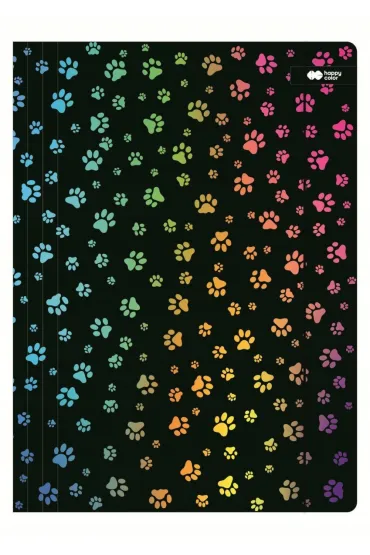 Teczka z gumk� A4 Miaow czarna HAPPY COLOR