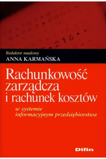 Rachunkowo�� zarz�dcza i rachunek koszt�w