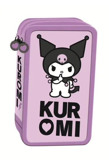 St. Majewski Pi�rnik szkolny potr�jny z wyposa�eniem Kuromi Violet