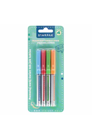 Starpak Marker akrylowy w p�dzelku 4 szt.