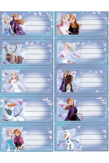 Kraina Lodu Naklejki na zeszyty Frozen 10 szt.