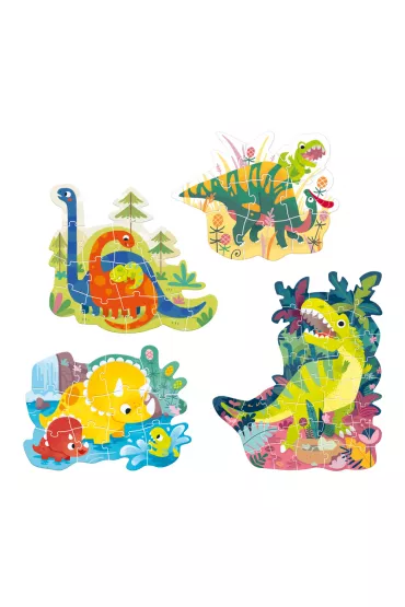 Puzzle progresywne 71 el. Dinozaury Bright Junior Media