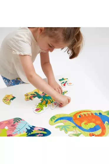Puzzle progresywne 71 el. Dinozaury Bright Junior Media