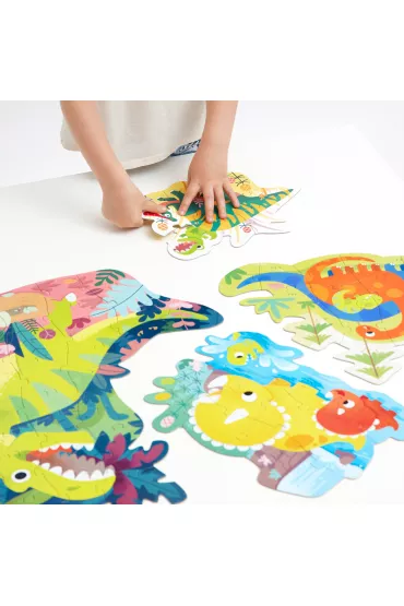 Puzzle progresywne 71 el. Dinozaury Bright Junior Media