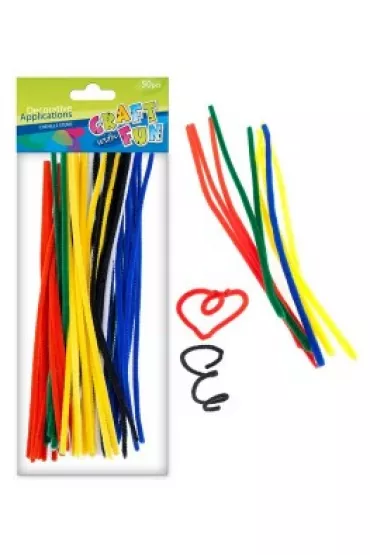 Craft with Fun Ozdoba dekoracyjna druciki powlekane 50 szt.