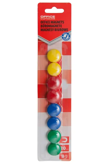 Magnesy do tablic Office Products okr�g�e blister 8 szt.