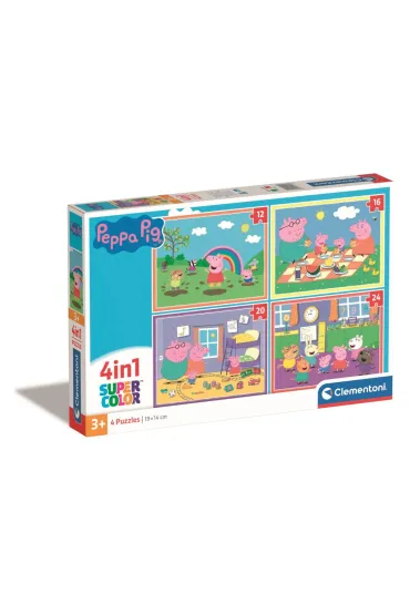 Puzzle 4w1 - SuperColor. Peppa Pig (12+16+20+24 el.) Clementoni