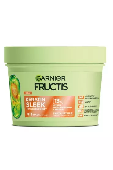 Garnier Fructis Keratin Sleek Mask maska do wosw 370 ml