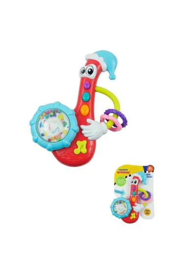 Grzechotka muzyczna Saksofon czerwony Baby Mix