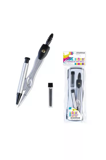 Starpak Cyrkiel metalowy + o��wek automatyczny