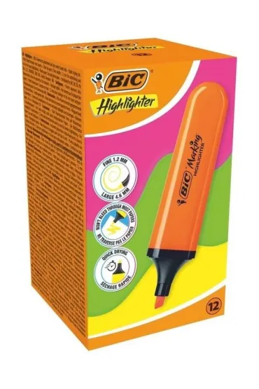 Bic Zakre�lacz Highlighter neon pomara�czowy 12 szt.