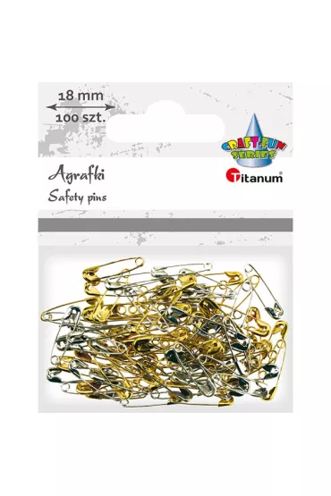 Titanum Agrafki metalowe z�ote i srebrne 100 szt.