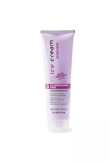 Inebrya Ice Cream Shecare Reconstruction Mask rekonstruuj�ca maska do w�os�w z keratyn� 300 ml