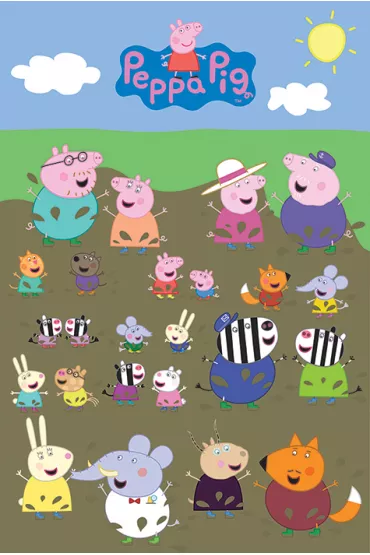 �winka Peppa Postacie - plakat 61x91,5 cm
