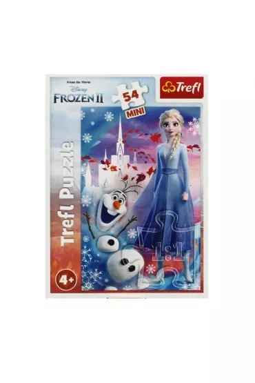 Puzzle mini 54 el. W �wiecie Anny i Elsy 4 Trefl