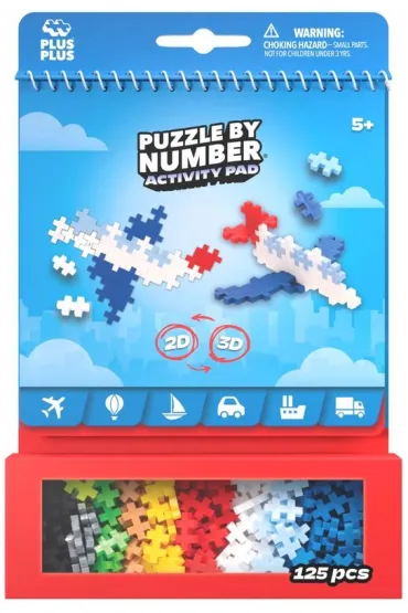 Puzzle By Number 125 el. Activity Pad Transport Plus-Plus