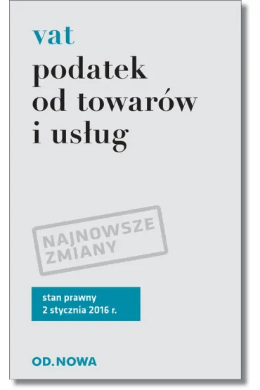 VAT B03 Podatek od towar�w i us�ug - Anna Prus