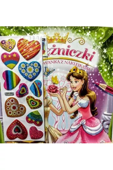 Ksi�niczki. Kolorowanka z naklejkami