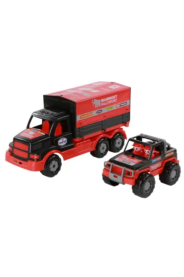Polesie 67951 MAMMOET - samoch�d z plandek� + rally-jeep w siatce