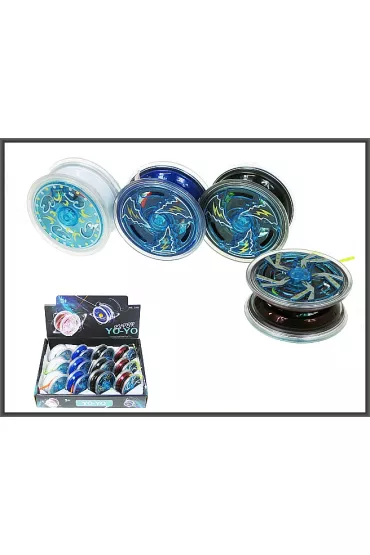 Jo-Jo 6.2cm niebieskie podw�jne ze �wiat�em Hipo
