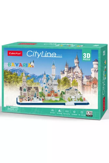 Puzzle 3D 178 el. City Line Bavaria Cubic Fun