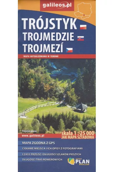 Tr�jstyk / Trojmedzie / Trojmezi Skala 1:25 000 Jak mapa sztabowa
