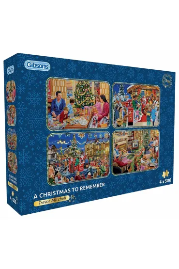 Puzzle 4x500 Niezapomniane �wi�ta Bo�ego Narodzenia 113746 Gibsons