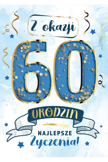 Armin Style KARNET URODZINY 60 B6 Z KOP AS KONFETTI KF-18